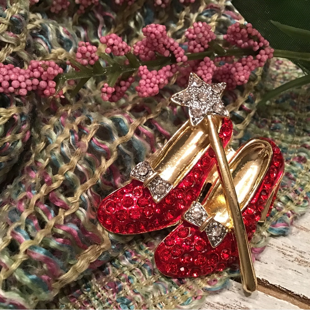 Ruby Slippers Brooch